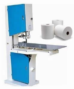 how toilet tissue rolls are manufactured, Paper band sawing Machine